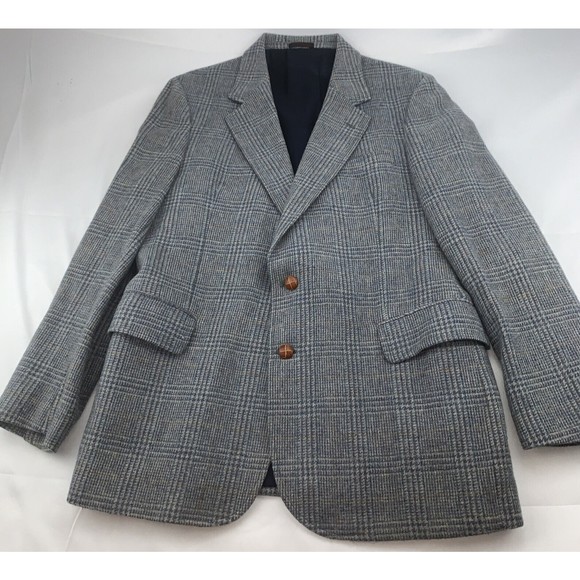 Hanover Square Parisian Men’s Vintage 2 Button Wool Sport Coat Jacket Blazer 42R - Picture 1 of 8